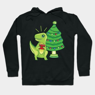 Christmas T-rex Hoodie